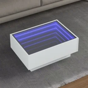 White engineered wood coffee table with LED lights 70x50x30 cm by , Coffee table - Ref: Foro24-847511, Price: 108,72 €, Disco...