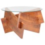 Mesa de centro de madera maciza de acacia 66 cm en Mesas de centro | Comprar online en Foru.es