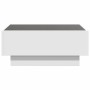Mesa de centro con LED madera de ingeniería blanca 70x50x30 cm de , Mesas de centro - Ref: Foro24-847511, Precio: 110,29 €, D...