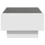 Mesa de centro con LED madera de ingeniería blanca 70x50x30 cm de , Mesas de centro - Ref: Foro24-847511, Precio: 108,72 €, D...