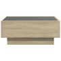 Mesa de centro y LED madera ingeniería roble Sonoma 70x50x30 cm de , Mesas de centro - Ref: Foro24-847513, Precio: 105,10 €, ...