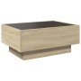 Mesa de centro y LED madera ingeniería roble Sonoma 70x50x30 cm de , Mesas de centro - Ref: Foro24-847513, Precio: 105,10 €, ...