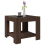 Mesa de centro y LED madera ingeniería marrón roble 53x53x45 cm de , Mesas de centro - Ref: Foro24-847545, Precio: 86,76 €, D...