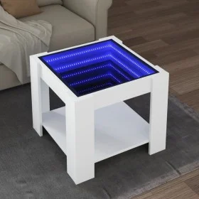 Center table with LED white engineered wood 53x53x45 cm by , Coffee table - Ref: Foro24-847539, Price: 83,48 €, Discount: %