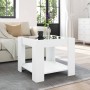 Mesa de centro con LED madera de ingeniería blanca 53x53x45 cm de , Mesas de centro - Ref: Foro24-847539, Precio: 84,64 €, De...