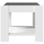 Mesa de centro con LED madera de ingeniería blanca 53x53x45 cm de , Mesas de centro - Ref: Foro24-847539, Precio: 84,64 €, De...