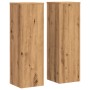 Soportes de plantas 2 uds madera roble artisian 25x25x80 cm de , Soportes para macetas - Ref: Foro24-852950, Precio: 58,66 €,...