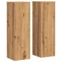 Soportes de plantas 2 uds madera roble artisian 25x25x80 cm de , Soportes para macetas - Ref: Foro24-852950, Precio: 69,55 €,...