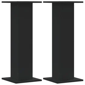 Soportes de plantas 2 uds madera ingeniería negro 30x30x80 cm de , Soportes para macetas - Ref: Foro24-3307865, Precio: 88,54...