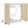 Armario inferior de fregadero madera ingeniería 80x46x81,5 cm de , Armarios de cocina - Ref: Foro24-849612, Precio: 76,40 €, ...