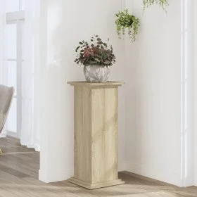 Soportes de plantas madera ingeniería roble Sonoma 33x33x80 cm de , Soportes para macetas - Ref: Foro24-852971, Precio: 54,05...
