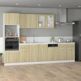 Set de muebles de cocina 7 pzas madera ingeniería roble Sonoma de , Armarios de cocina - Ref: Foro24-3307653, Precio: 590,35 ...