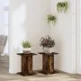 Soportes para plantas 2 uds madera roble ahumado 30x30x40 cm de , Soportes para macetas - Ref: Foro24-3307850, Precio: 49,53 ...