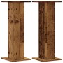 Soportes para plantas 2 uds madera roble envejecido 30x30x80 cm de , Soportes para macetas - Ref: Foro24-3307871, Precio: 82,...