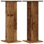 Soportes para plantas 2 uds madera roble envejecido 30x30x80 cm de , Soportes para macetas - Ref: Foro24-3307871, Precio: 81,...