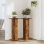 Soportes para plantas 2 uds madera roble envejecido 30x30x80 cm de , Soportes para macetas - Ref: Foro24-3307871, Precio: 81,...
