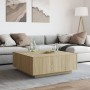 Mesa de centro madera de ingeniería roble Sonoma 100x100x40 cm de , Mesas de centro - Ref: Foro24-3284051, Precio: 145,07 €, ...