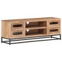 Mueble de TV de madera maciza de acacia 110x30x40 cm en Muebles TV | Comprar online en Foru.es