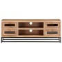 Mueble de TV de madera maciza de acacia 110x30x40 cm en Muebles TV | Comprar online en Foru.es
