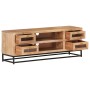 Mueble de TV de madera maciza de acacia 110x30x40 cm en Muebles TV | Comprar online en Foru.es
