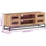 Mueble de TV de madera maciza de acacia 110x30x40 cm en Muebles TV | Comprar online en Foru.es