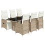Set de mesa y sillas jardín 7 pzas con cojines ratán PE marrón de , Conjuntos de jardín - Ref: Foro24-3277215, Precio: 997,19...