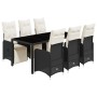 Set de mesa y sillas de jardín 7 pzas y cojines ratán PE negro de , Conjuntos de jardín - Ref: Foro24-3277139, Precio: 863,26...