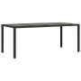 Set de mesa y sillas de jardín 7 pzas y cojines ratán PE negro de , Conjuntos de jardín - Ref: Foro24-3277139, Precio: 863,26...