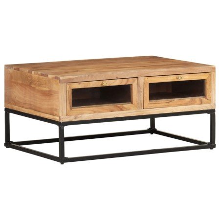 Mesa de centro de madera maciza de acacia 90x60x40 cm en Mesas de centro | Comprar online en Foru.es