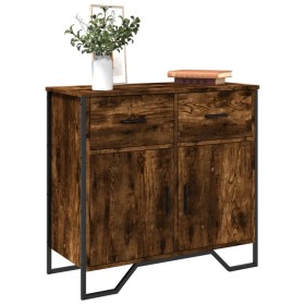 Aparador madera de ingeniería roble ahumado 79,5x35,5x74,5 cm de , Aparadores - Ref: Foro24-848546, Precio: 80,88 €, Descuent...
