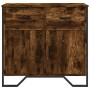 Aparador madera de ingeniería roble ahumado 79,5x35,5x74,5 cm de , Aparadores - Ref: Foro24-848546, Precio: 80,88 €, Descuent...