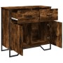 Aparador madera de ingeniería roble ahumado 79,5x35,5x74,5 cm de , Aparadores - Ref: Foro24-848546, Precio: 80,88 €, Descuent...