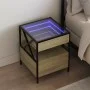 Mesita de noche con Infinity LED roble Sonoma 40x40x51 cm de , Mesitas de noche - Ref: Foro24-3284102, Precio: 76,71 €, Descu...