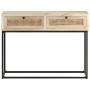 Mesa consola madera maciza de mango y caña natural 100x35x76 cm en Mesas auxiliares | Comprar online en Foru.es