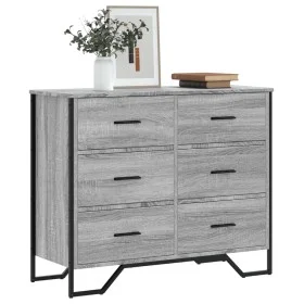 Cajonera de madera de ingeniería gris Sonoma 91x35,5x74,5 cm de , Cajoneras - Ref: Foro24-3295305, Precio: 179,47 €, Descuent...