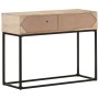 Mesa consola madera maciza de mango y caña natural 100x35x76 cm en Mesas auxiliares | Comprar online en Foru.es