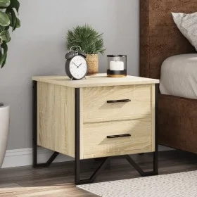 Mesita de noche madera de ingeniería roble Sonoma 40x41x40 cm de , Mesitas de noche - Ref: Foro24-848506, Precio: 50,29 €, De...