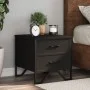 Black engineered wood bedside table 40x41x40 cm by , Nightstands - Ref: Foro24-848504, Price: 51,05 €, Discount: %