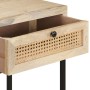 Mesa consola madera maciza de mango y caña natural 100x35x76 cm en Mesas auxiliares | Comprar online en Foru.es