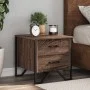 Engineered wood brown oak bedside table 40x41x40 cm by , Nightstands - Ref: Foro24-848512, Price: 48,62 €, Discount: %
