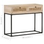 Mesa consola madera maciza de mango y caña natural 100x35x76 cm en Mesas auxiliares | Comprar online en Foru.es
