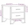 Engineered wood brown oak bedside table 40x41x40 cm by , Nightstands - Ref: Foro24-848512, Price: 48,62 €, Discount: %