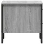 Bedside table made of gray Sonoma engineered wood, measuring 40x41x40 cm. by , Nightstands - Ref: Foro24-848510, Price: 51,05...