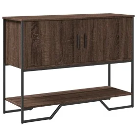 Mesa consola madera de ingeniería marrón roble 100x35x74,5 cm de , Mesas auxiliares - Ref: Foro24-848538, Precio: 72,44 €, De...