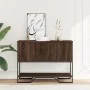 Engineered wood brown oak console table 100x35x74.5 cm by , Side tables - Ref: Foro24-848538, Price: 72,44 €, Discount: %
