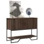 Engineered wood brown oak console table 100x35x74.5 cm by , Side tables - Ref: Foro24-848538, Price: 72,44 €, Discount: %