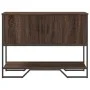 Engineered wood brown oak console table 100x35x74.5 cm by , Side tables - Ref: Foro24-848538, Price: 72,44 €, Discount: %