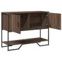 Engineered wood brown oak console table 100x35x74.5 cm by , Side tables - Ref: Foro24-848538, Price: 72,44 €, Discount: %