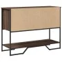 Engineered wood brown oak console table 100x35x74.5 cm by , Side tables - Ref: Foro24-848538, Price: 72,44 €, Discount: %