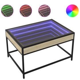Mesa de centro con Infinity LED roble Sonoma 70x50x41 cm de , Mesas de centro - Ref: Foro24-847683, Precio: 85,84 €, Descuent...